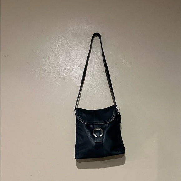 Rolfs Handbags - Rolf Genuine Leather Black Leather/PVC Shoulder Bag Great Preowned Condition